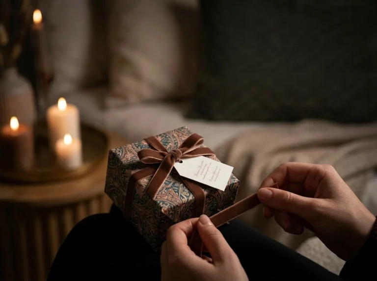 Confezione regalo con gioiello su misura preparata per una sorpresa speciale