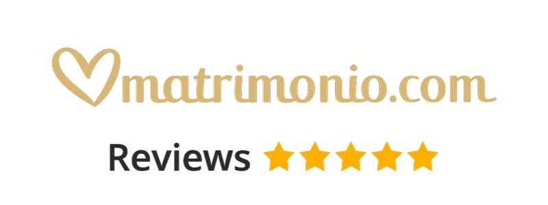 Badge for Matrimonio.com Reviews with a five-star rating