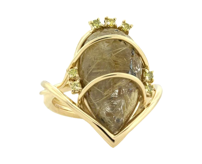 Anello Biondi capelli con lavorazione artigianale su misura