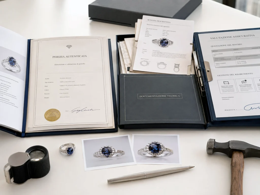 Technical documentation, certificates, and tools for jewellery analysis