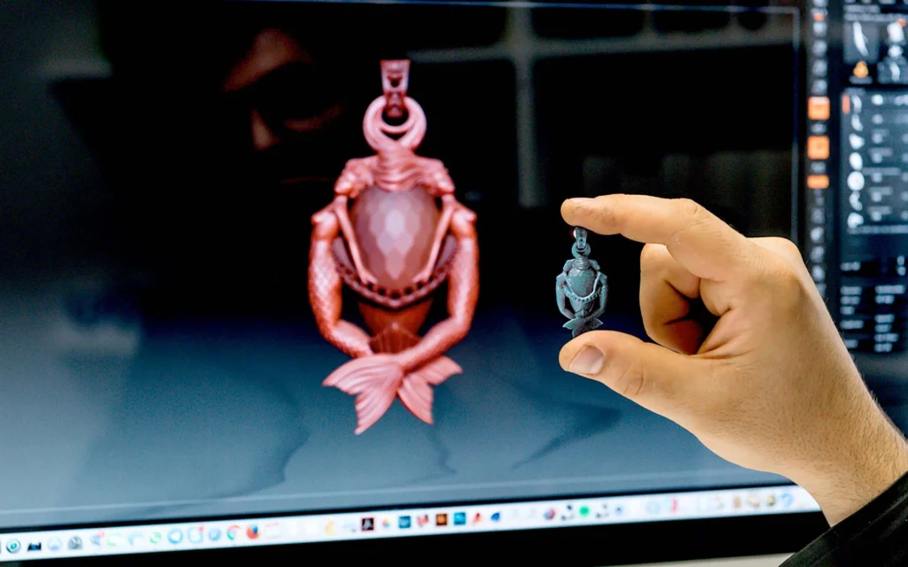 Progettazione 3D di un gioiello artigianale su misura