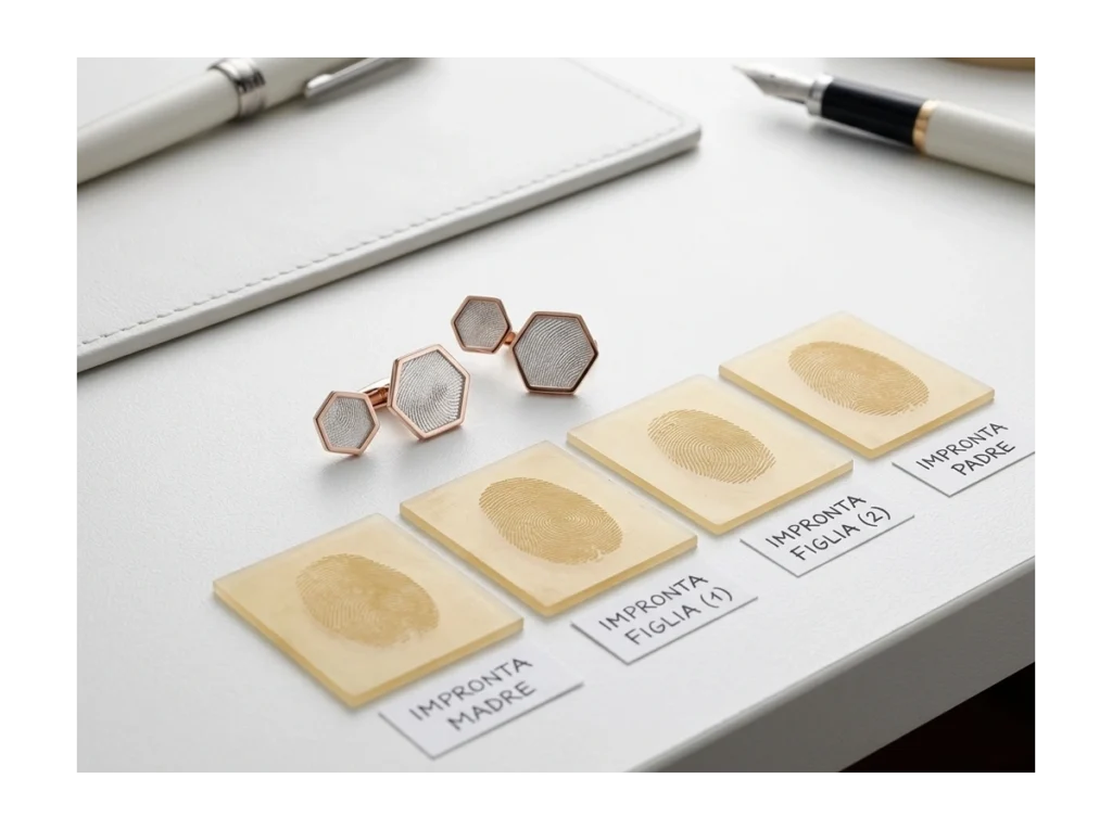Preliminary fingerprint casts for the Family Footprint twins