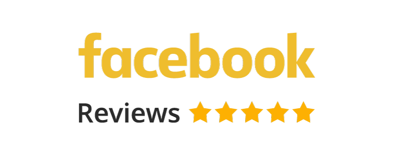 Badge Facebook Reviews con valutazione a cinque stelle