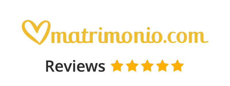 Badge Matrimonio.com Reviews con valutazione a cinque stelle